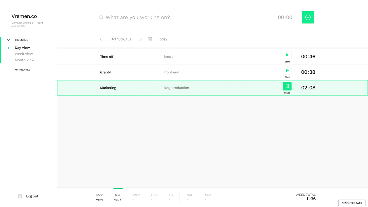Vremen.co dashboard - Vue.js - Bornfight Blog